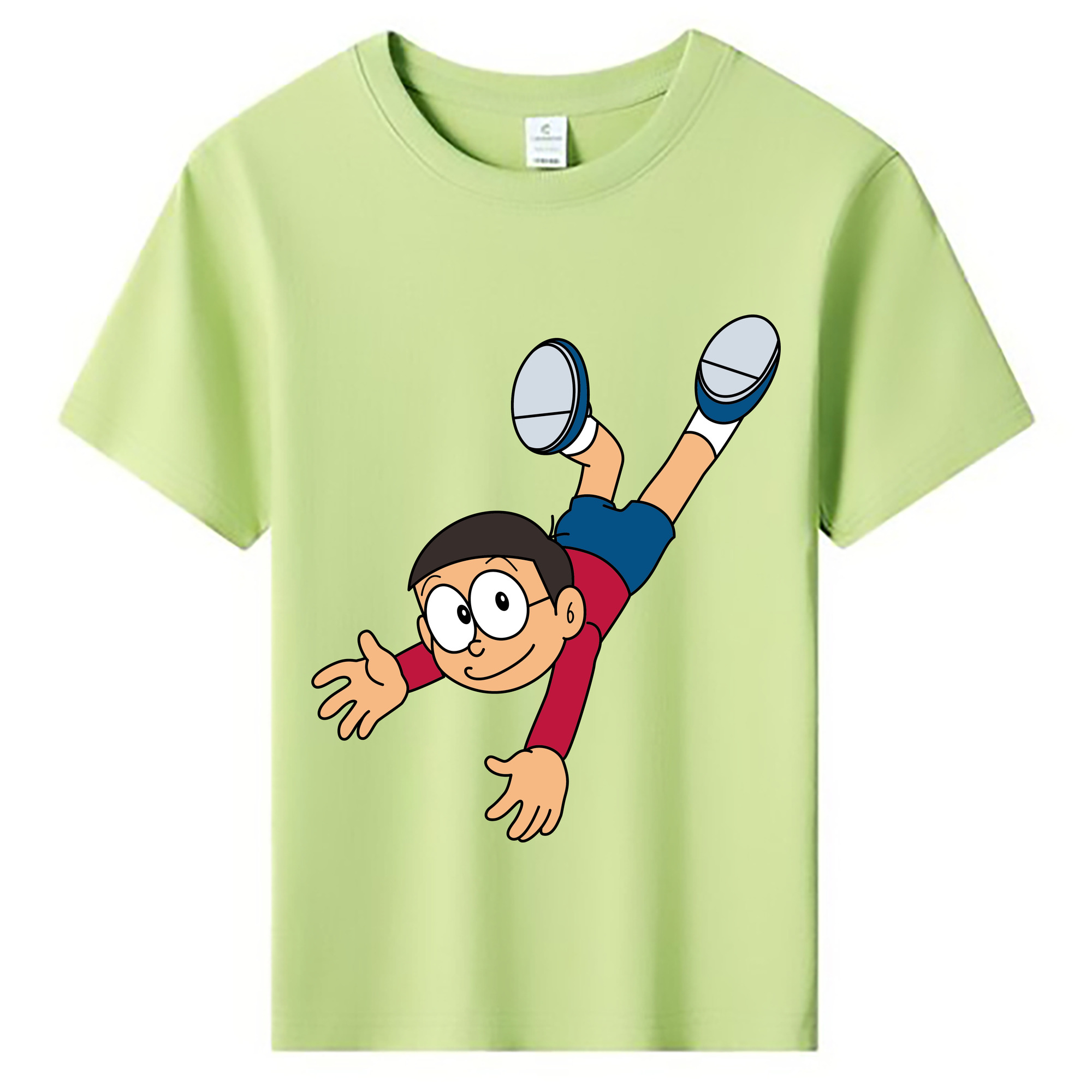 （画像用） ドラえもん 野比 のび太 Doraemon Nobita Nobi 綿100％キッズTシャツ（フロントプリント）